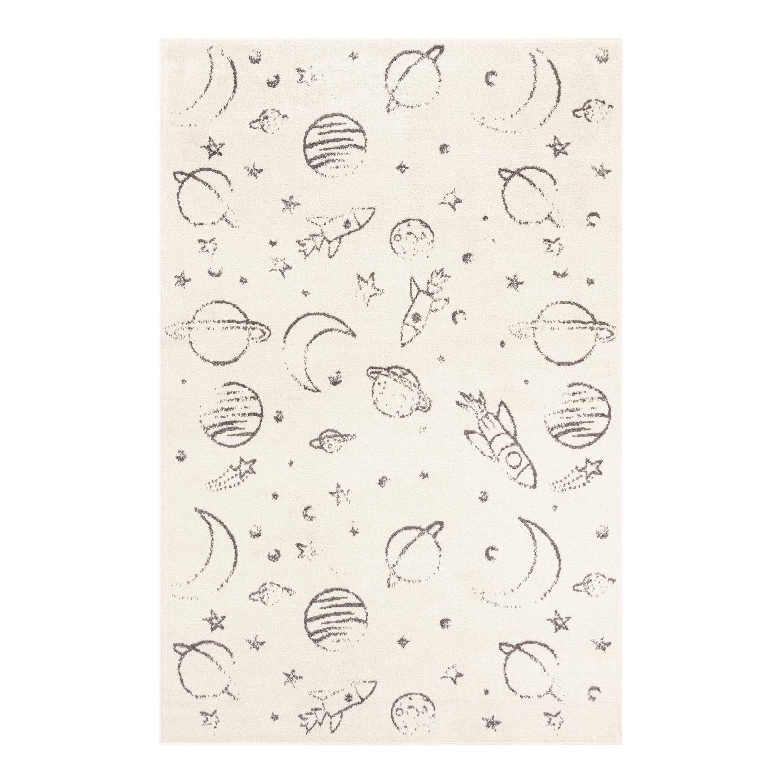 Kids Rug, Rectangle 5'3" x 8', Ivory