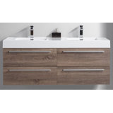 Jordyn 59'' Double Bathroom Vanity with Plastic Top