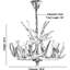 Luminaire de lustre en bois de cerf avec 9 bois en résine, 6 douilles E12, chaîne réglable pour chalet, bar, chalet, hôtel ou chalet rustique