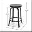Ensemble de 2 tabourets de comptoir pivotants à hauteur réglable avec capitonnage à losanges et repose-pieds intégré, parfait pour les cuisines et les bars modernes