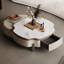 Table basse avec cuir de selle
