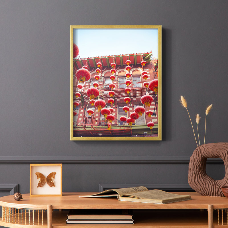 «Lovely Lanterns II», reproduction encadrée - bois massif, H 28 po x l 22 po