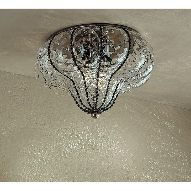 Carro Glass Flush Mount, 30cm H x 45cm W x 45cm D