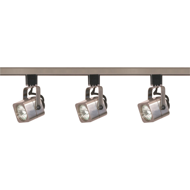 Ensemble de rail d'éclairage carré 3 lumières