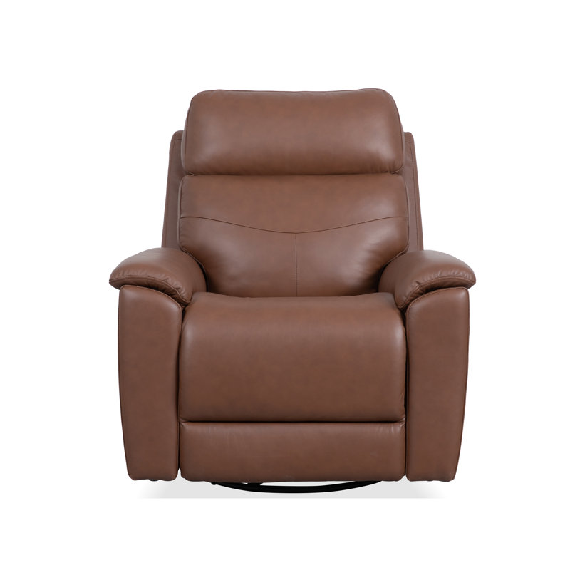Rex Swivel Gliding Recliner With Headrest & Lumbar, Handle-Activated