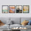 Nautique, voilier, océan, mer, paysages naturels, impression encadrée sur papier, 4 pièces-97770378-97770375