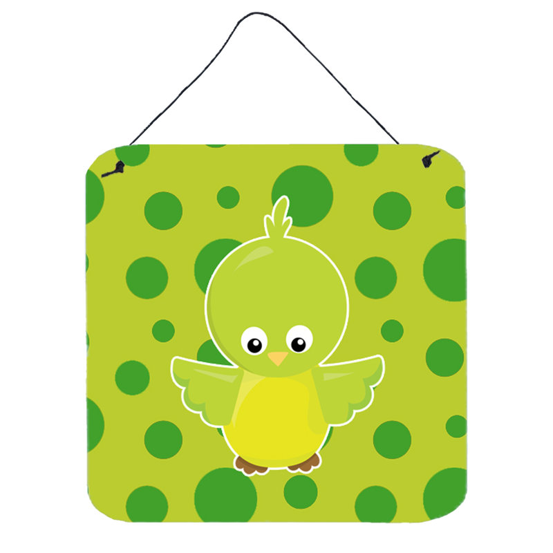 Décoration murale oiseau coussin, Vert