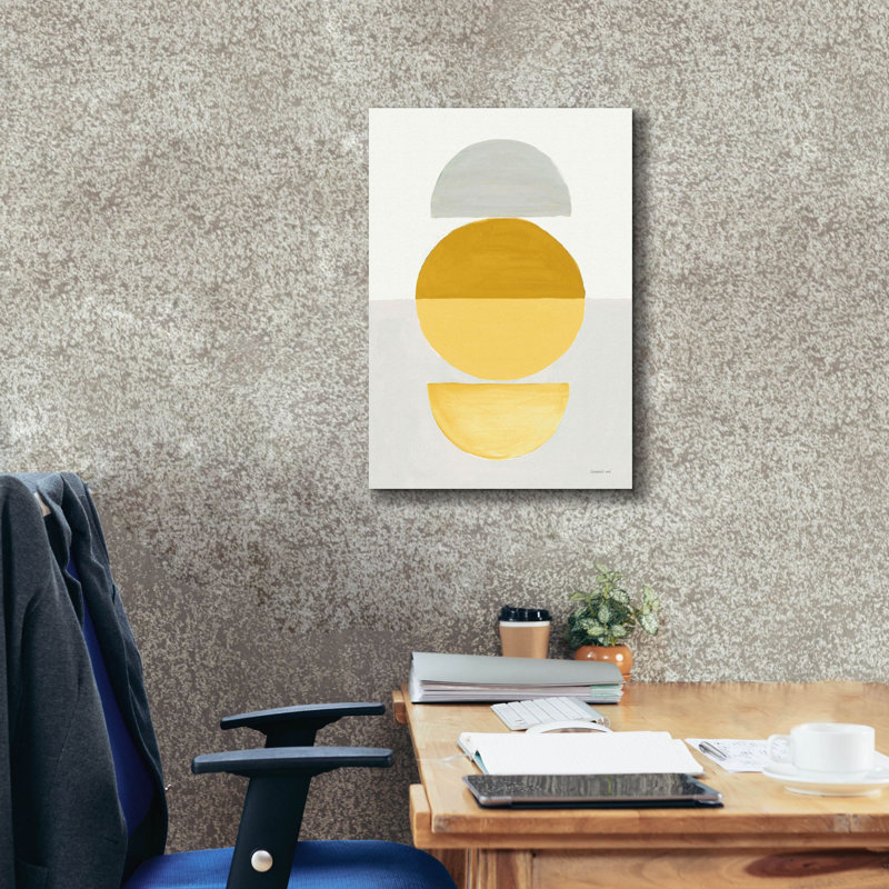 «Inentre 1 jaune» par Danhui Nai, art mural sur toile, H 26 po x l 18 po