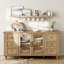 Buffet de porte en verre de 58 po de largeur avec tablettes réglables Corretta-1610708572