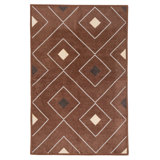 Brown Diamond Flatweave Chenille Rug - 3'6" x 5'6"