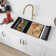 Pietra Stylish Waterton Composite Dual Mount 30” Double-bowl Workstation Kitchen Sink