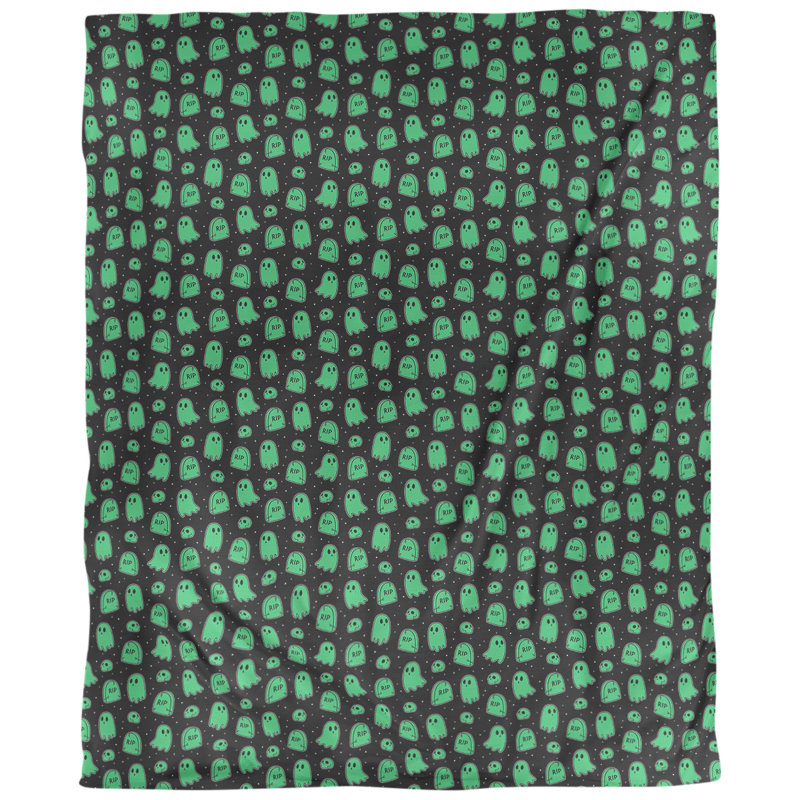 Tissu ghosts, Vert, L 54 po x l 36 po, Coton peigné pima