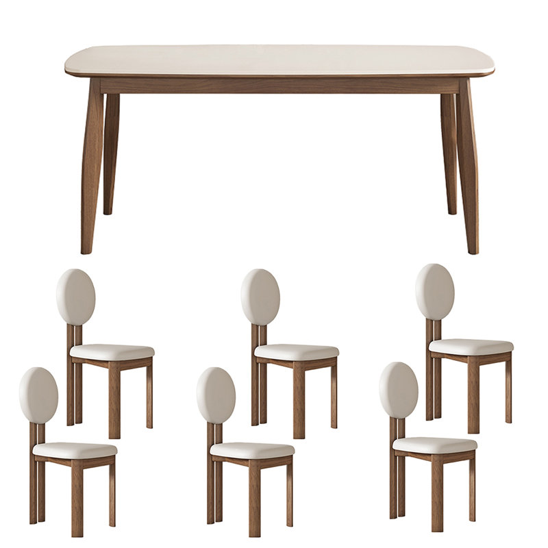 Combinaison table et chaises de salle à manger, H 29,53 po x L 70,87 po x l 35,43 po