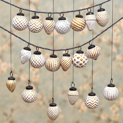 Ensemble de 25 décorations de Noël en verre rétro