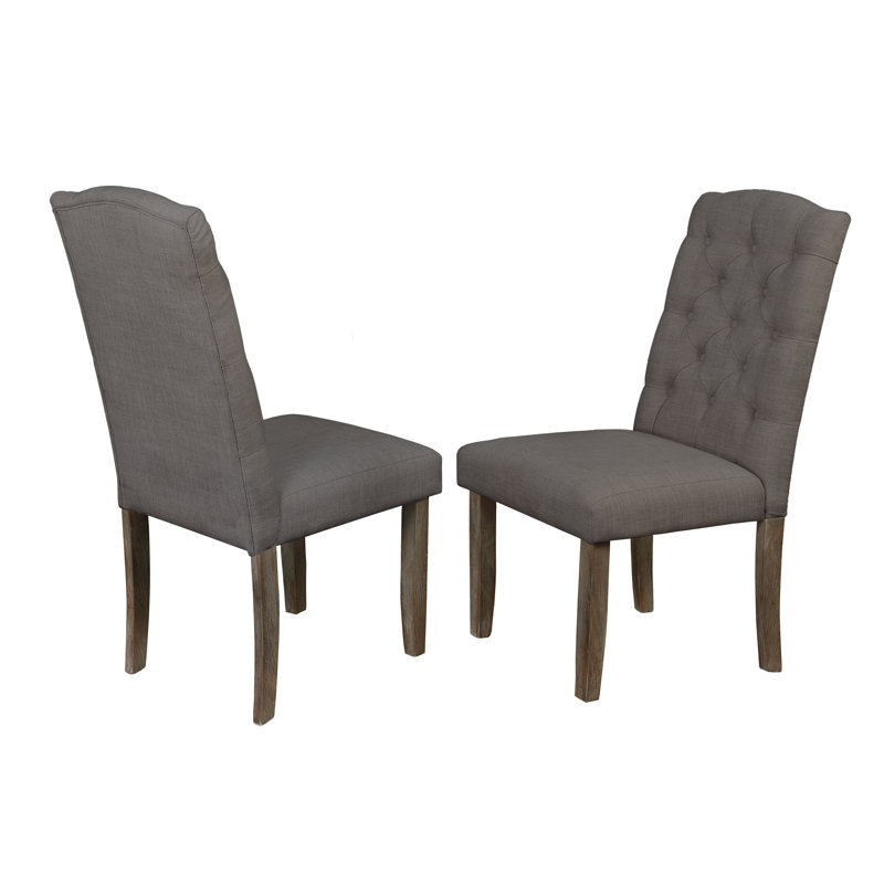Chaise rembourrée Daniella, Gris foncé