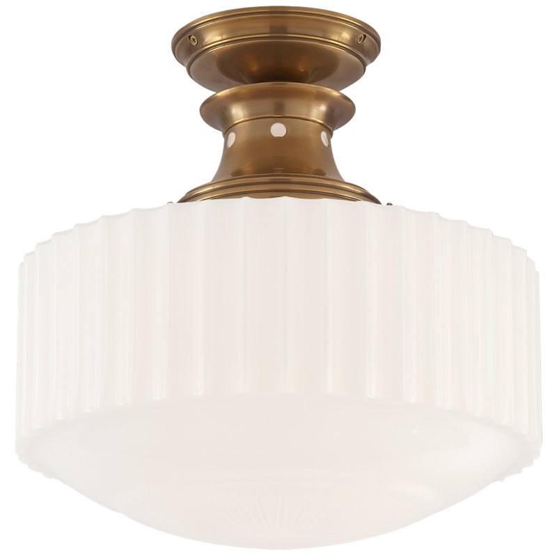 Thomas O'Brien Milton Road Flush Mount, Hand-Rubbed Antique Brass