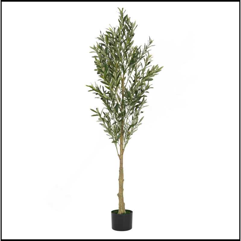 6' Artificial Olive Tree With Pot