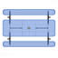 Mobilier de patio d'extérieur bleu 96 po-1252190001