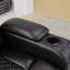 Fauteuil inclinable électrique double en cuir végétalien avec porte-gobelet Casey-Anne
