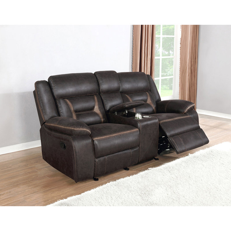 Causeuse-fauteuil rembourrée Brazelton, Brun