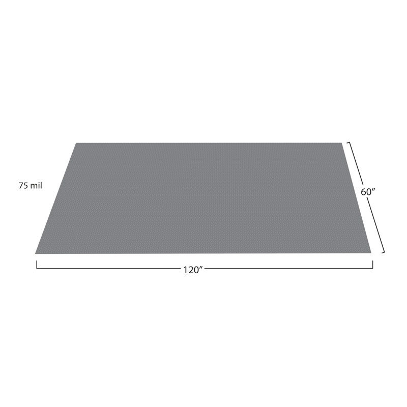 Rouleau de plancher de garage Diamond, Gris ardoise, L 120 po x l 60 po