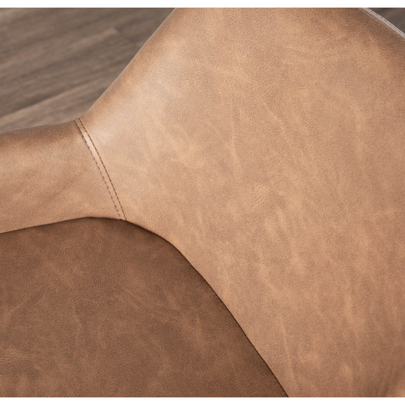 Greely Upholstered Counter Stool with Metal Frame, Espresso