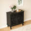 Buffet antique 2 portes avec sculptures florales-1422554236