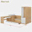 Wooden Platform Bed With 6 Drawers, Shelves, Desk And Wardrobe-461605939