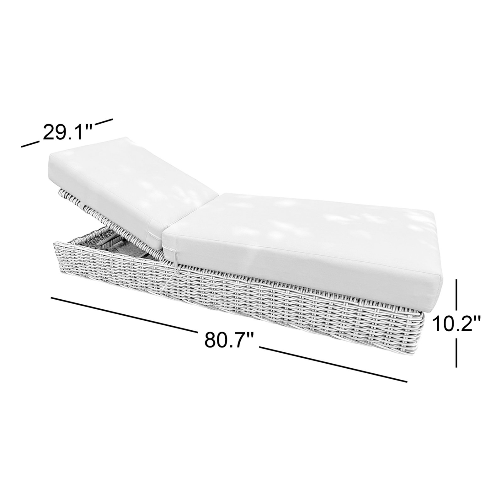 Sommer 29.1'' Outdoor Wicker Chaise Lounge