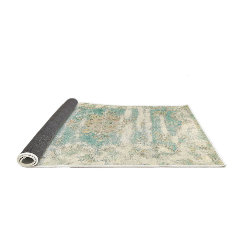 Tapis beige/bleu traditionnel Armgard, Rond 4 pi