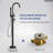 2-Handle Freestanding Floor Mount Tub Filler Faucet with Diverter-113849912