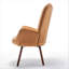 Fauteuil à oreilles de style Mid-Century moderne, fauteuil capitonné en tissu de polyester avec pieds évasés en bois massif pour le bureau de la chambre à coucher et du salon-1573802595