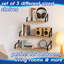 Harbour Housewares - Rustic Wooden Floating Shelves - 3 Piece Set