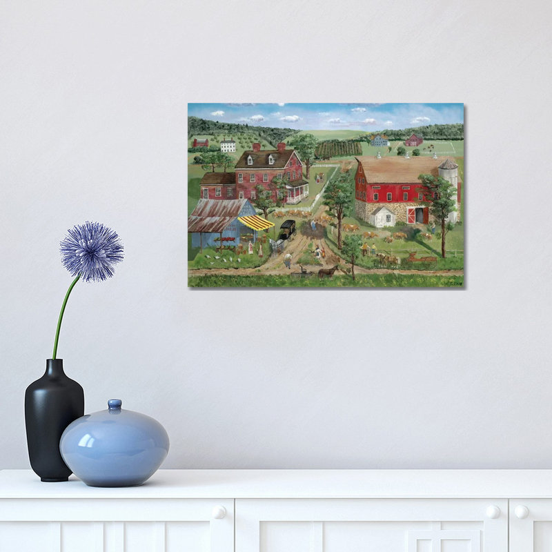 Ma's Farm Stand by Bob Fair - Wrapped Canvas Gallery-Wrapped Canvas Giclée, 30.48 cm H x 45.72 cm W