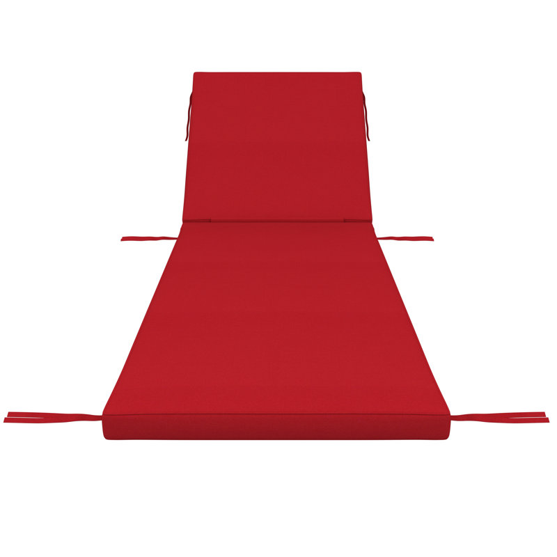 Sunbrella® Outdoor Chaise Cushion, 26" W x 80" D, Sunbrella® Canvas Jockey Red