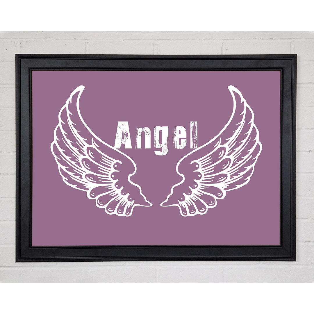 Angel Wings 2 Dusty Pink Gerahmter Druck 10168