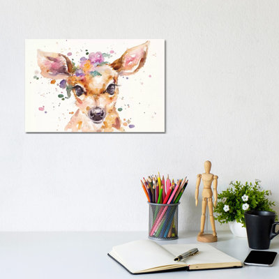 Little Deer by Sillier Than Sally - No Frame Gallery-Wrapped Canvas Giclée on Canvas