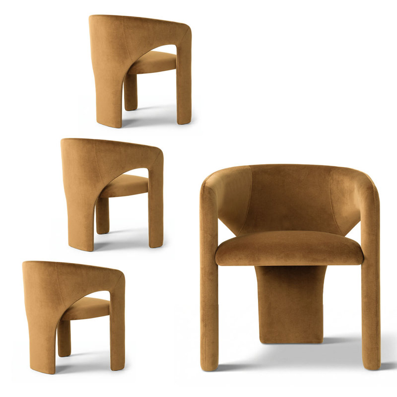 Ensemble de 4 chaises de salle à manger Modern Velvet, Vert