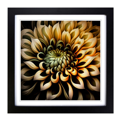 Chrysanthemum Abstract Art No.1 - Framed Print