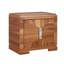 Table de chevet Mid-Century moderne brun clair avec 2 tiroirs en forme de losange
