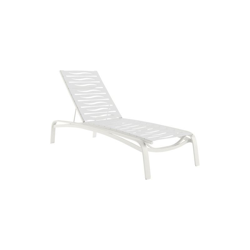 Laguna Beach EZ Span™ Outdoor Rust-Resistant Metal Chaise Lounge, Shell, Snow