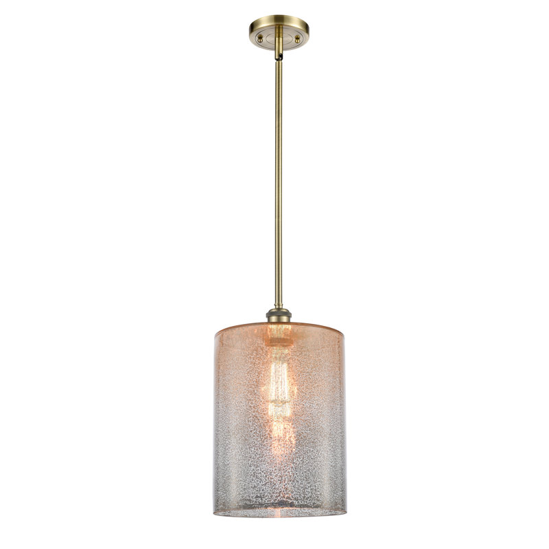 Luminaire suspendu sphère 1 lumière Gordonsville, Mercurisé, H 14 po x l 9 po x P 9 po, DEL