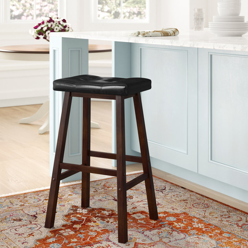 Upholstered Counter Stool with Solid Wood Frame, Counter Stool (24.8" Seat Height)