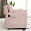 Canapés en velours côtelé rose moderne, convertibles avec USB et rangement, idéaux pour les petits espaces