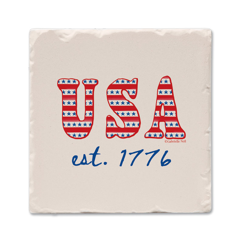 États-Unis Sous-verre 1776 à carreaux simples 1776 Créez votre propre collection