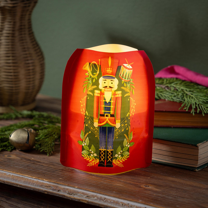Joyful Traditions LED Table Decor PVC Vase with Floating Flickering Candle