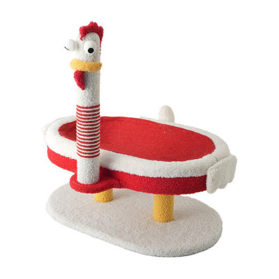 Sisal & Velvet Chicken-Shaped Cat Climbing Frame