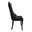Chaise de salle à manger rembourrée Miramar avec pieds en bois d'hévéa et dossier haut-303109030-315549081