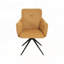 Ensemble de 2 chaises de salle à manger pivotantes à 360 ° avec base en métal-1241670192