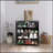 12Pairs_4 Layers Shoe Cabinet With Glass Door And Glass Layer Shoes Display Cabinet With LED Light Bluetooth Control